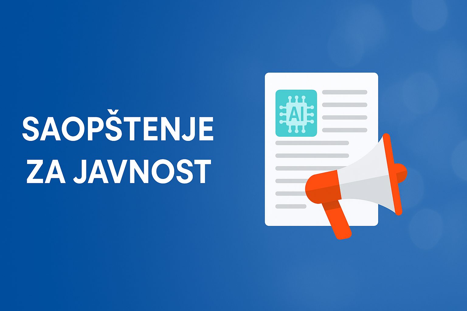 SAOPŠTENJE ZA JAVNOST